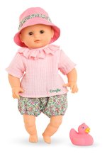 Bábika na kúpanie Baby Bath Coralie Mon Premiere Poupon Corolle s hnedými klipkajúcimi očami a kačičkou 30 cm od 18 mes