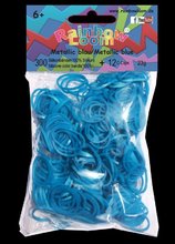 Rainbow Loom metalické originální gumičky 300 kusů modré od 6 let
