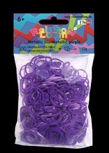 Elastice originale Rainbow Loom metal 300 bucăţi, mov de la 6 ani