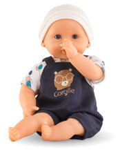 Bábika Bébé Calin Mael Teddy Bear Mon Premier Poupon Corolle s modrými klipkajúcimi očami 30 cm od 18 mes