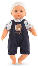 Bábika Bébé Calin Mael Teddy Bear Mon Premier Poupon Corolle s modrými klipkajúcimi očami 30 cm od 18 mes