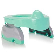 Oliță de călătorie/reductor WC Potette Premium 2în1 Pastel Teal Kalencom verde-gri + 3 bc. de pungi, care se pot arunca și geantă de călătorie de la 1