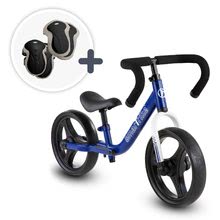 Bicicletă pliabilă fără pedale Folding Balance Bike Blue smarTrike albastră din aluminiu cu mânere ergonomice de la 2-5 ani și echipament de protecție