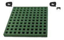 Dopadová doska pre ihrisko v tvare štvorca 54*54 cm Square Freezone Safety 2 Tiles Exit Toys sada 2 kusov zatrávňovacie protišmykové ET10835420