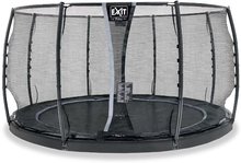 Trambulin védőhálóval Dynamic Groundlevel Black Exit Toys süllyesztett kör alakú 427 cm átmérővel fekete