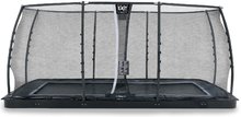 Trambulin védőhálóval Dynamic Groundlevel Black Exit Toys süllyeszett 305*519 cm fekete