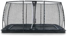 Trambulin védőhálóval Dynamic Groundlevel Black Exit Toys süllyesztett 244*427 cm fekete