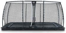 Trambulin védőhálóval Dynamic Groundlevel Black Exit Toys süllyesztett 275*458 cm fekete