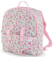 Hátizsák babahordozóval Floral Corolle 30 cm játékbabának vállpánt állítható