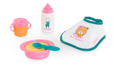 Obedová súprava pre bábiku Small Mealtime Set Corolle pre 30 cm bábiku 5 doplnkov od 18 mes