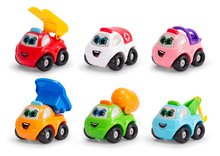 Dětské autíčko Vroom Planet Smoby - hasiči, odťahovka, sanitka, míchačka, náklaďák, pracovní auto délka 7 cm od 12 měsíců