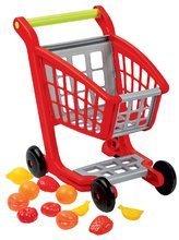 Detský nákupný vozík 100% Chef Écoiffier s potravinami a 13 doplnkami od 18 mesiacov červeno-strieborný