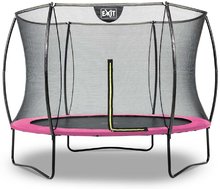 Trambulin védőhálóval Silhouette trampoline Exit Toys kerek 244 cm átmérővel rózsaszin