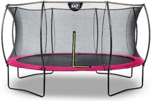 Trambulin védőhálóval Silhouette trampoline Exit Toys kerek 427 cm átmérővel rózsaszin