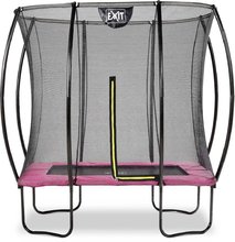 Trambulin védőhálóval Silhouette trampoline Exit Toys 153*214 cm rózsaszin