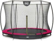 Trambulin védőhálóval Silhouette Ground Exit Toys talajmenti 244 cm átmérővel rózsaszín