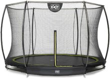 Trambulin védőhálóval Silhouette Ground Exit Toys talajmenti 305 cm átmérővel fekete