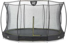 Trambulin védőhálóval Silhouette Ground Exit Toys talajmenti 366 cm átmérővel fekete