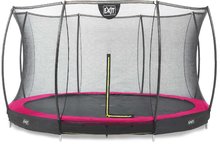 Trambulin védőhálóval Silhouette Ground Exit Toys talajmenti 366 cm átmérővel rózsaszín