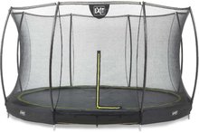 Trambulin védőhálóval Silhouette Ground Exit Toys talajmenti 427 cm átmérővel fekete
