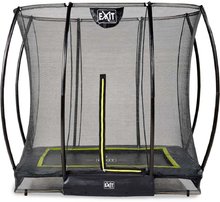 Trambulin védőhálóval Silhouette Ground Exit Toys talajmenti 153*214 cm fekete