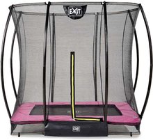 Trampolína s ochrannou sieťou Silhouette Ground Pink Exit Toys prízemná 153*214 cm ružová