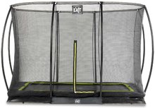 Trambulin védőhálóval Silhouette Ground Exit Toys talajmenti 214*305 cm fekete