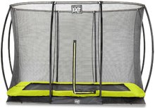 Trambulin védőhálóval Silhouette Ground Exit Toys talajmenti 214*305 cm zöld