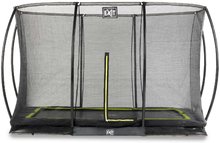 Trambulin védőhálóval Silhouette Ground Exit Toys talajmenti 244*366 cm fekete
