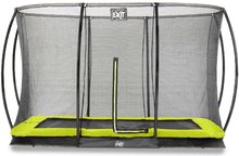 Trambulin védőhálóval Silhouette Ground Exit Toys talajmenti 244*366 cm zöld