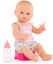 Bábika Emma pije a ciká Mon Grand Poupon Corolle s modrými klipkajúcimi očami a 3 doplnky 36 cm od 24 mes
