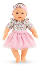 Bábika Mon Adorable Grand Poupon Blossom Garden Corolle s modrými klipkajúcimi očami špúliace ústočká so sukničkou 36 cm od 24 mes