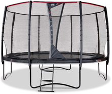 Trambulin védőhálóval és létrával PeakPro Black Exit Toys kerek átmérője 427 cm fekete