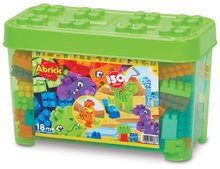 Stavebnica s dinosaurami Abrick Dinosaurs Barrel Écoiffier s prehistorickými zvieratami a 150 kociek v dóze od 18 mes ECO1387