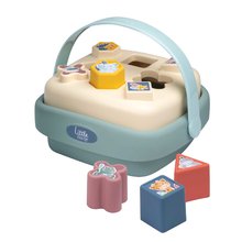 Didaktický košík s vkladacími kockami Shape Sorter Basket Little Smoby 8 rôznych tvarov s obrázkami zvieratiek od 12 mes