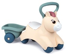 Babytaxiu cu remorcă Baby Pony Ride On Little Smoby formă ergonomică cu un suport mare pentru cei mai mici de la 12 luni