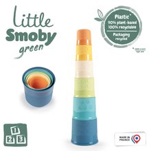 Turn din trestie de zahăr Bio Sugar Cane Magic Tower Little Smoby 40 cm 6 căni Green 100% reciclabile de la 12 luni