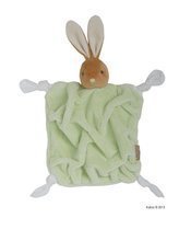 Plyšový zajačik na maznanie Plume-Green Rabbit Doudou Kaloo 20 cm v darčekovom balení pre najmenších zelený