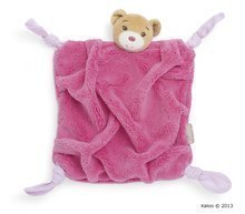 Plüss mackó babusgatásra Plume-Raspberry Bear Doudou Kaloo 20 cm ajándékcsomagolásban legkisebbeknek rózsaszín