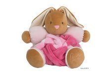 Plyšový králíček Plume-Patchwork Pink Rabbit Kaloo s chrastítkem 30 cm v dárkovém balení pro nejmenší růžový