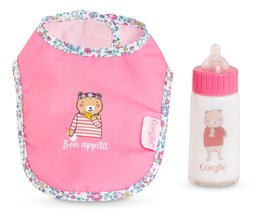 Podbradník a fľaša s mliekom pre bábiku Bib & Magic Milk Bottle Mon Grand Poupon Corolle pre 36-42 cm bábiku od 24 mes