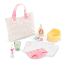 Prebaľovacia taška pre bábiku Changing Accessories Set Tulips Corolle pre 30-36 cm bábiku 8 doplnkov od 24 mes