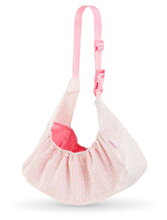 Nosič pre bábiku Carrier Bag Tulips Corolle ružový pre 36 cm bábiku s nastaviteľným popruhom