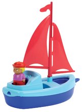 Barcă cu pânză şi marinar Écoiffier (lungime de 24,5) roşu-albastru de la 18 luni
