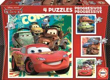 Detské puzzle Disney Autá 2 Educa 25-20-16-12 dielov od 24 mesiacov