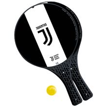 Tenis de plajă negru-alb F.C. Juventus Mondo cu 2 rachete şi cu minge
