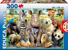 Dětské puzzle Zvířátka – Třídní fotka Educa 300 dílů od 8 let