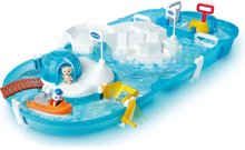 Pistă de apă Polar AquaPlay stație de cercetare cu o pompă de apă în câmpul nordic cu un urs polar într-o barcă și 2 figurine