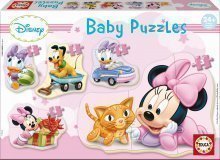 Puzzle bebe Minnie Educa cu 5 feluri de imagini de la vârsta de 24 de luni