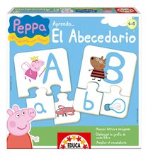 Náučná hra Učíme sa abecedu s obrázkami Peppa Pig Educa 81 dielov v španielčine od 4 rokov EDU15652